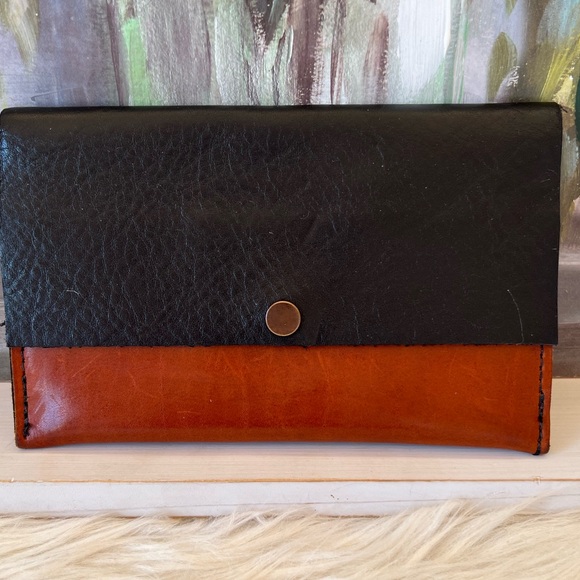 Handbags - Home State Made Black and Brown Leather Wallet